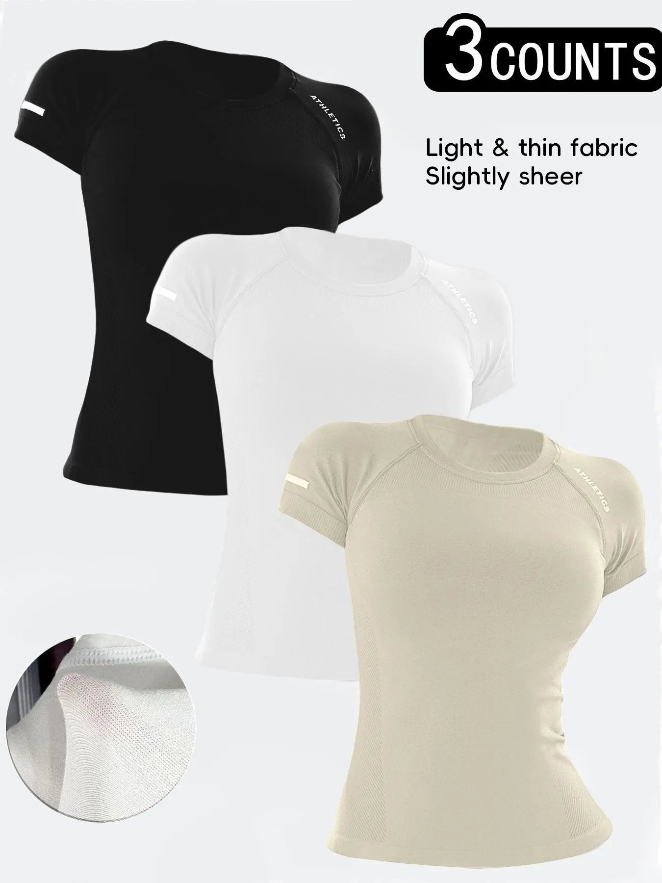 Sporty Women'S Letter Print Raglan Sleeve Sports Tee, Breathable round Neck Short Sleeve T-Shirt for Yoga Gym Workout Running, Ladies Sportswear for All Seasons