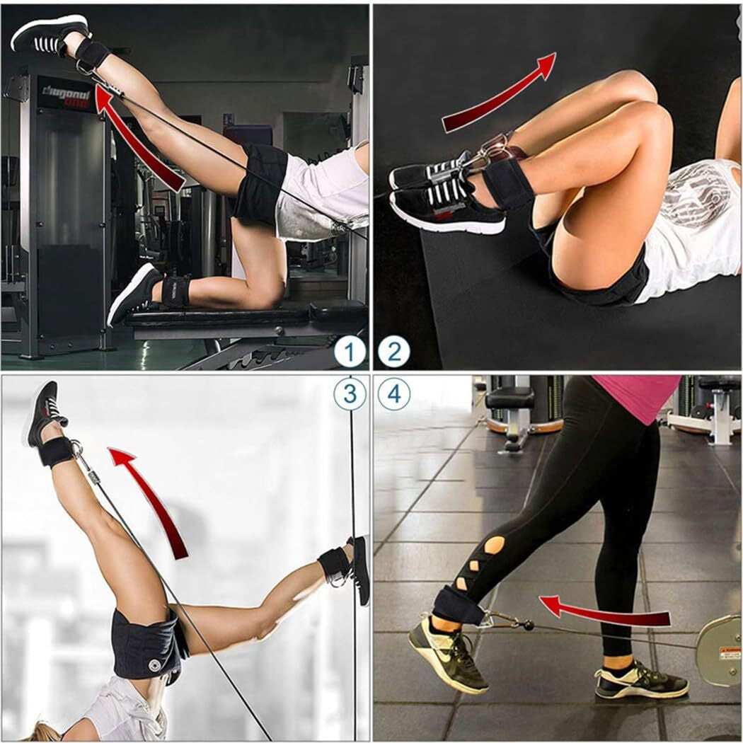 Correas De Tobillo Para Ejercicios De Gimnasio Con Máquina De Cable