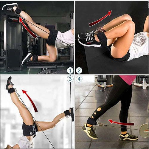Correas De Tobillo Para Ejercicios De Gimnasio Con Máquina De Cable